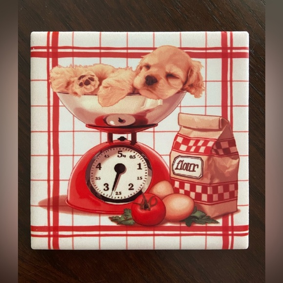 Lot of 11 of Accent & Decor Tile by Maryline Cazenave 4” Ceramic Kittens Puppies - Picture 12 of 16